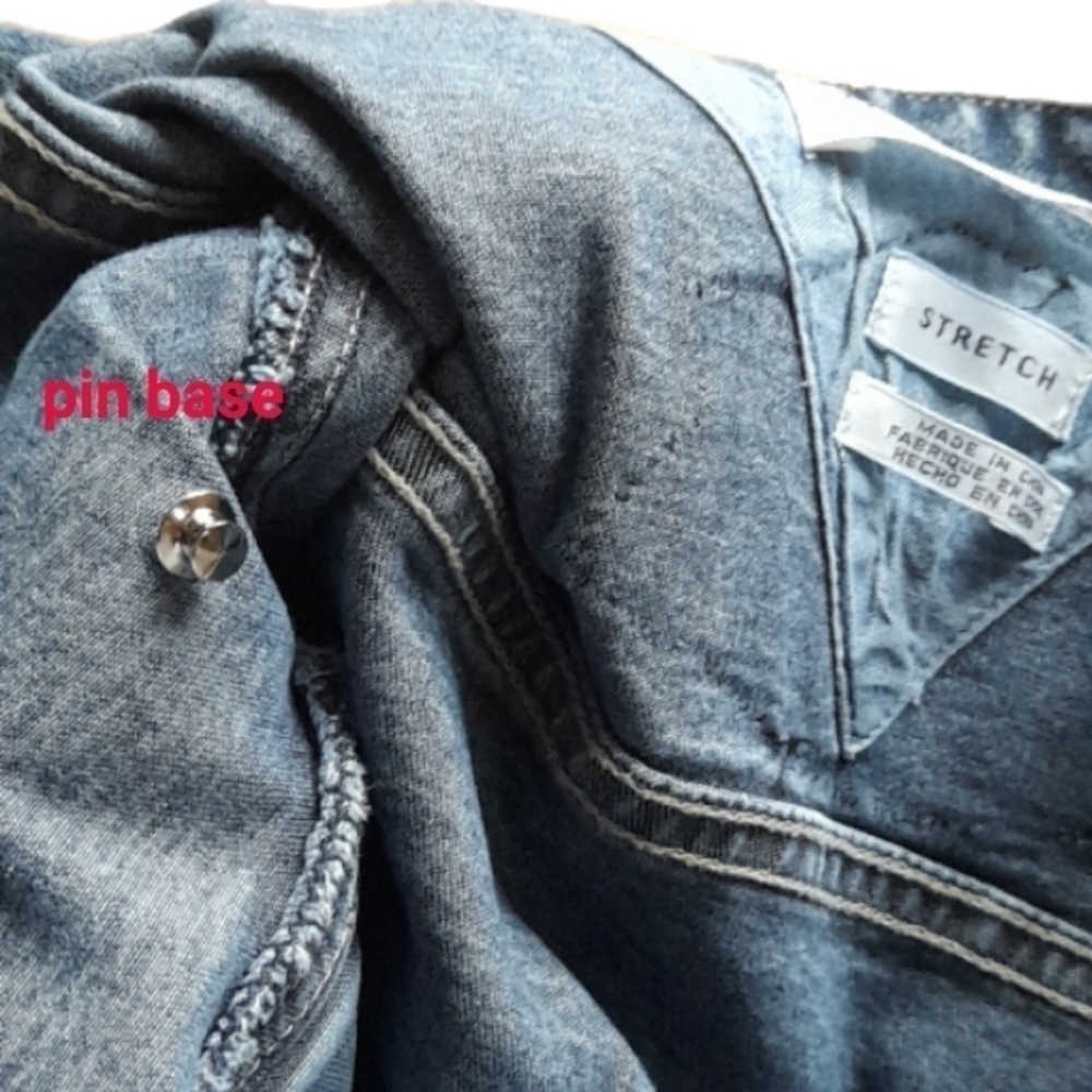 Tommy Hilfiger Jean Jacket Harley Patch Women's M Snap Up Stretch Denim Stretch - Picture 11 of 15
